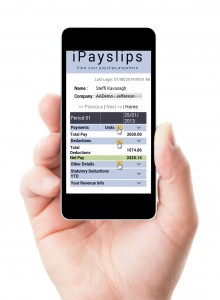 High Res Hand Mobile iPayslips Payslip