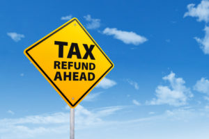 Tax Refund sign